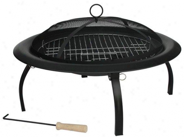 Fire Sense Folding Firepit - 17.3hx29wx29, Black