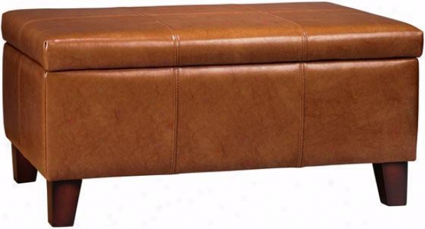 "firenze 36""w Leather Lift-top Storage Bench - 36""w, Brown"