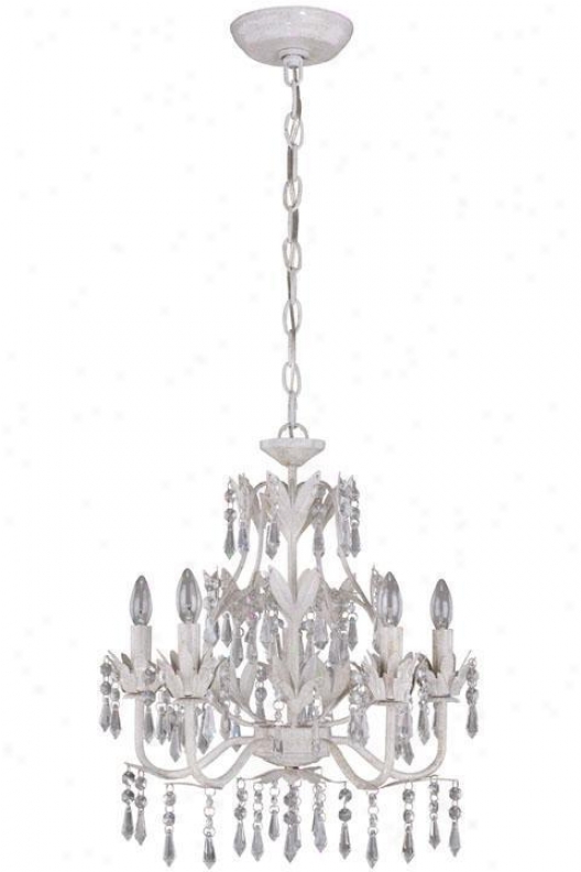 "five Light Chandelier I - 19""hx17""w, Beige"