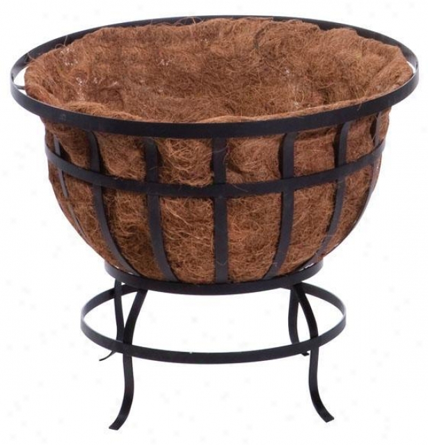 "flat Iron Standing Basket - 18""hx22""wx22""d, Black"