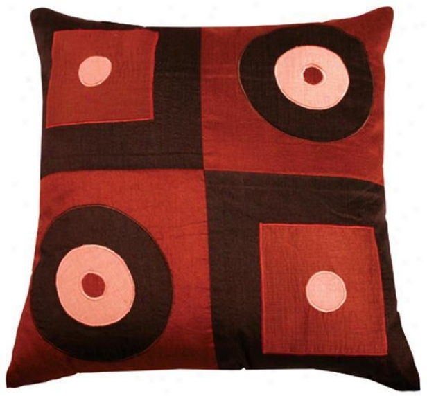 Fleming Pillow - 18x18, Chcolate/paprka