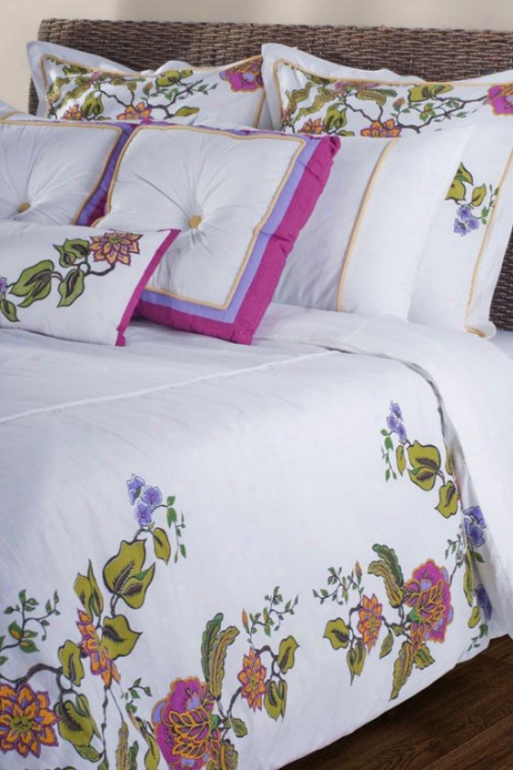 Flora Bedding Set - Full, White/foral