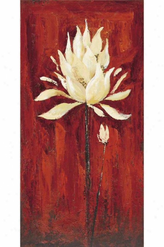 "floral Ii Canvas Wall Art - 47""h X 23 ""w, Red"