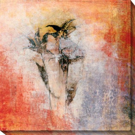 Floral Impression Ii Canvas Wall Art - Ii, Orange
