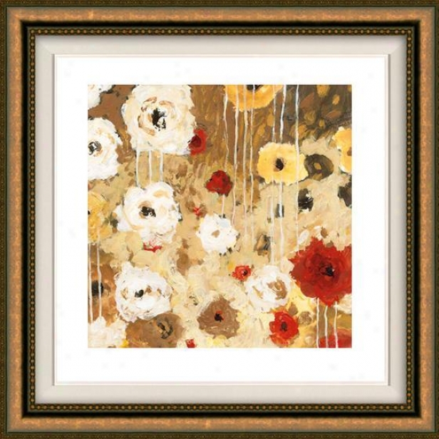 Flower Dance I Framed Wall Art - I, Floated Gold