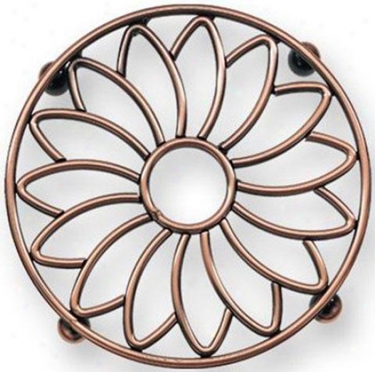 "flower Trivet - 8""d, Copper"