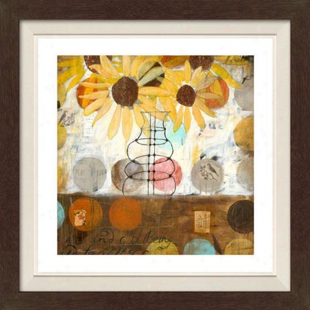 Flowers And Circles Setting I Framed Wall Art - I, Fltd Espresso