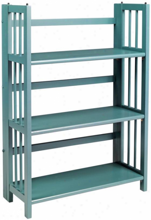 "folding/stacking Bo0kcase - 27.5""w, Teal"