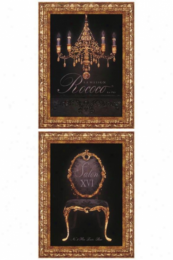 French Elements I Wall Art - Set Of 2 - Set Off 2, Black