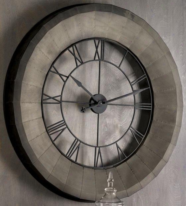 "fredco Wall Clock - 44.5""d, Black"