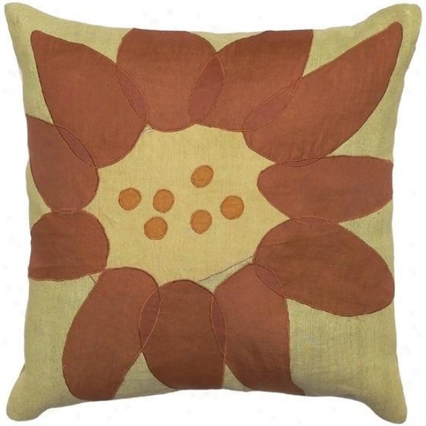 "fusion Pillows - Set Of 2 - 18""x18"", Limeade/rust"