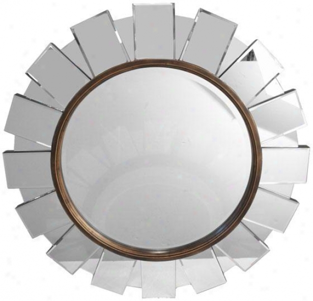 "garrison Multi-pane Mirror - 36""round, Clear W/bronze"