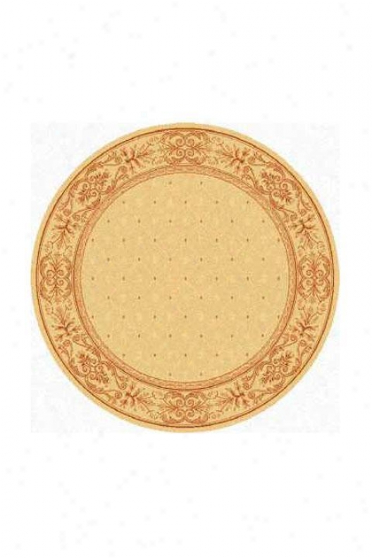 "gascony Exterior Yard Rug - 6'7""round, Tan"