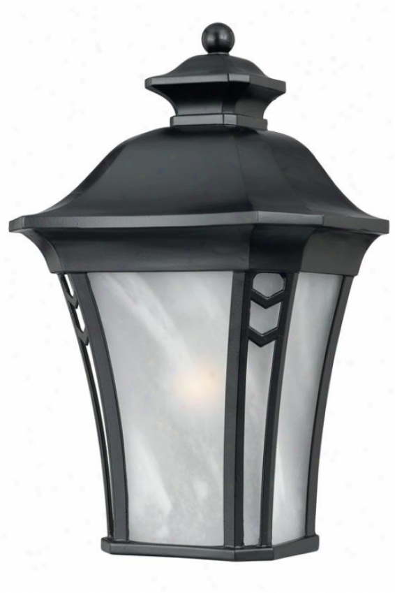 Gatehouae Mean Outdoor Wall Lantern - Means, Black