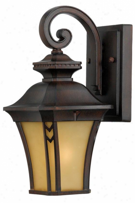 Gatehouse Small Outdoor Wall Lantern - Small, Coral
