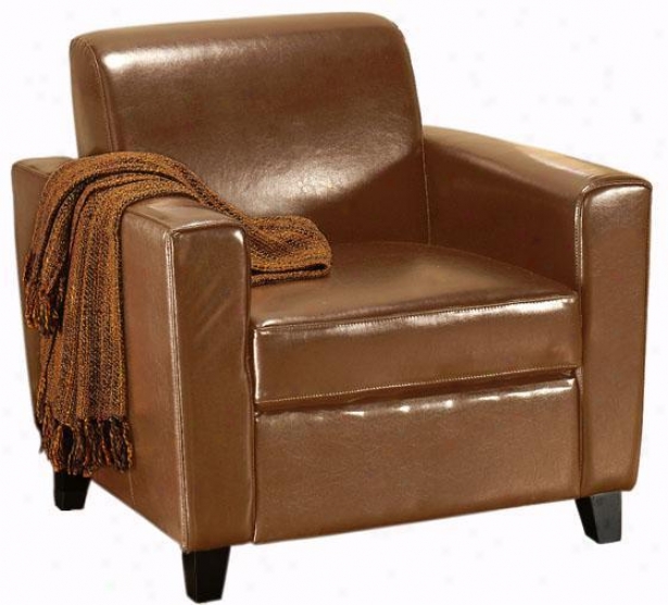 "geneva Leather Arm Chair - 32""hx35""w, Brown"