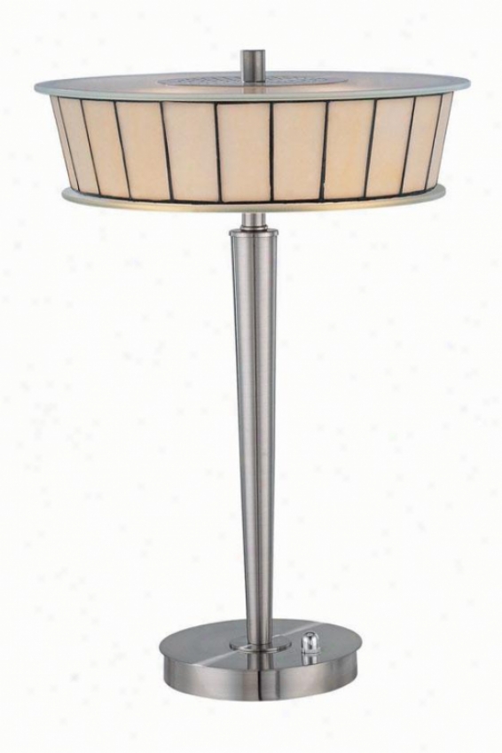 "genika Table Lamp - 20""h X 13.5""w, Pol Stl/cream"