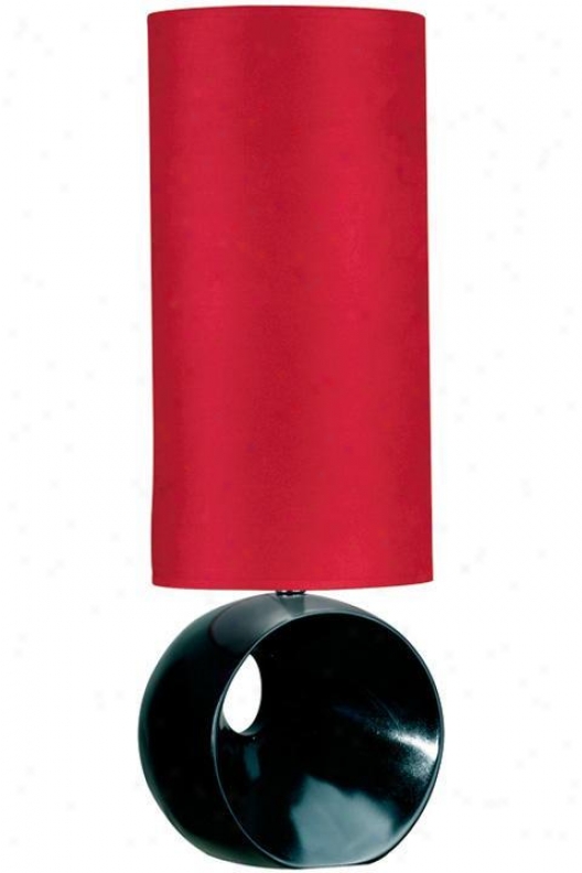 Geo Marlene Table Lamp - Red Fabric, Black