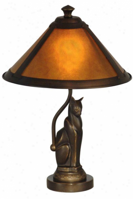 "ginger Mica Accent Lamp - 17h X 10""d, Bronze"