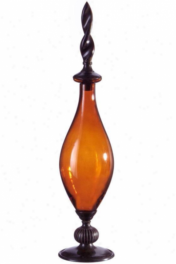 Glass Lidded Bottle - Small, Copper