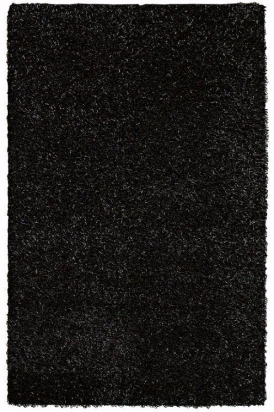 Glitzy Area Rug - 3'rounnd, Black