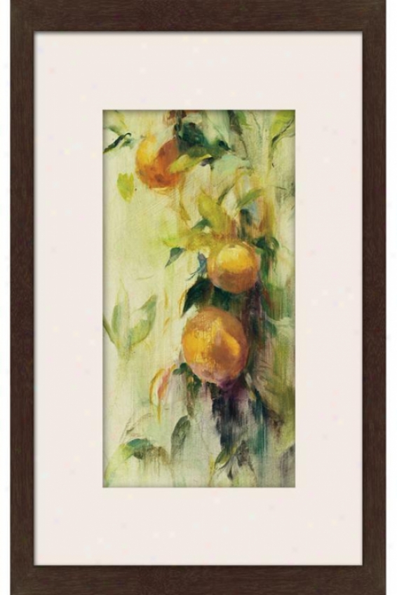 Golden Fruit Learn Iii Framed Wwll Art - Iii, Matted Espresso