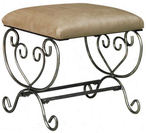 "gossamer Vanity Bench - 18.5""hx18.75""w, Beige"