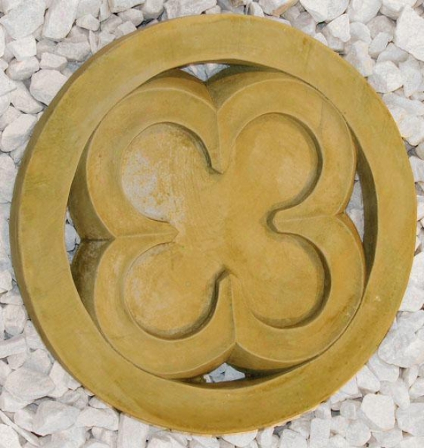 Rude Quatrefoil Stepstone - 1hx11.75wx11.75, Alloy of copper