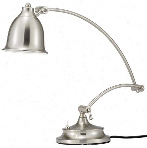 Graham Desk Lamp - 244hx6wx22d, Sjlver