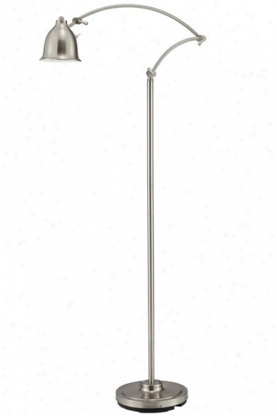 Graham Floor Lamp - 64hx10wx22d, Silver