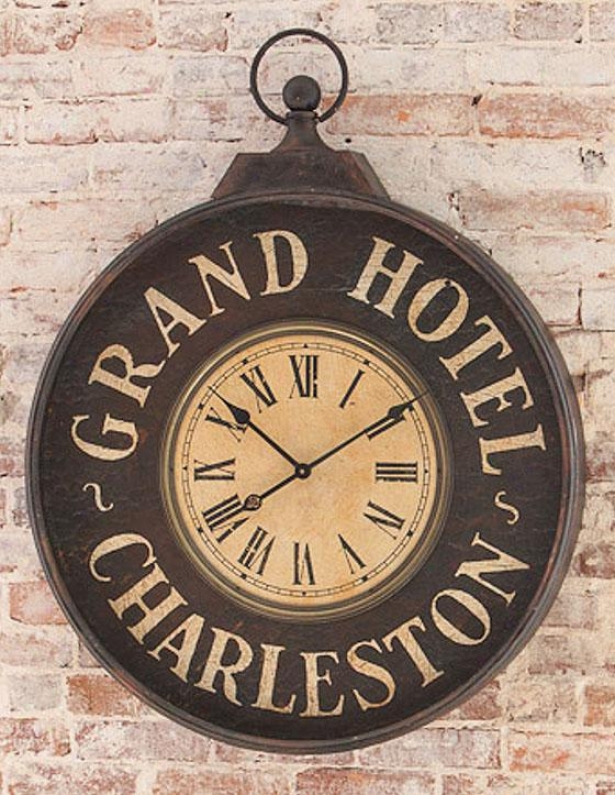 "grand Hotel Charleston Clock - 40""hx32""wx4""d, Black"