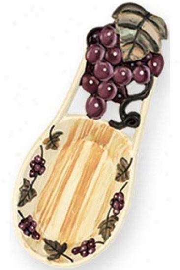 "grapevine Spoon Rest - 8""lx3.5""w, Purple"