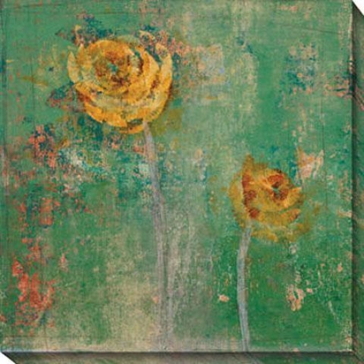 Verdant Floral I Canvas Wall Art - I, Green