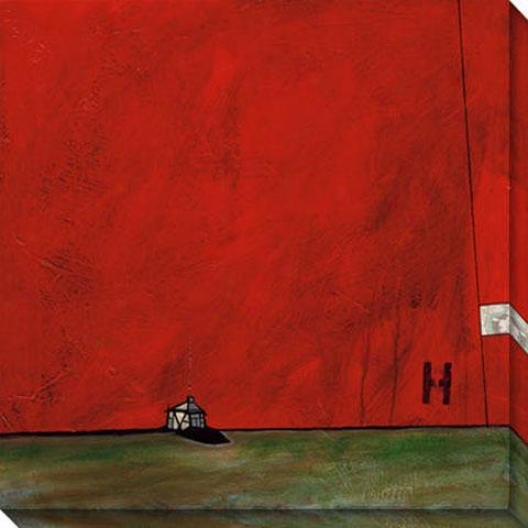 "h Is For Home Canvas Wall Creation of beauty - 40""hx40""w, Red"