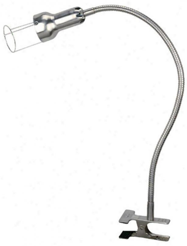 "halogen Clip-on Lamp - 33.5""x4""d, Silver"