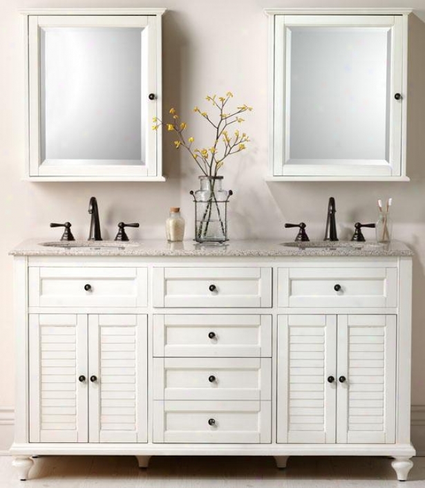 "hamilton Double Vanity - 35""hx61""w, White"