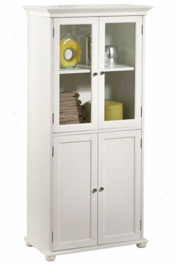 "hampton Bay 25""w Four-door Tall Cabinet - Standard 25""w, White"