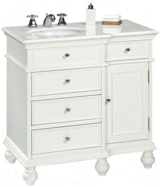 "hampton Bay 36""w 4-drawer Bathroom Vanity - 36""w, White"