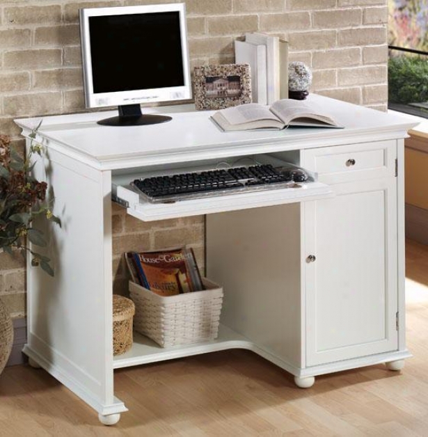 "hampton Bay 42""w Computer Writing Desk - 42 ""w, White"