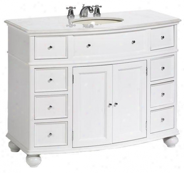 "hampton Bay Curved Bathroom Vanity - 35""hx45""w, White"