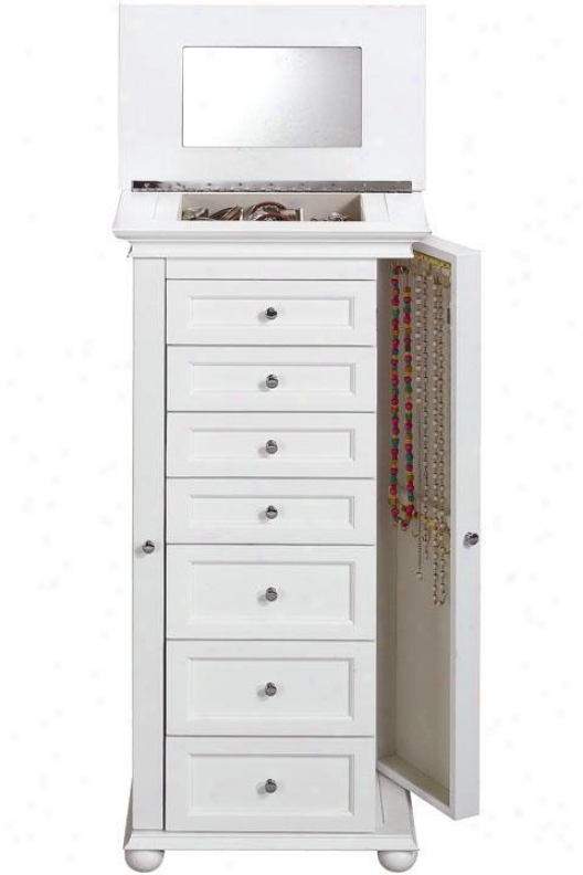 "hampton Desperation Jewelry Armoire - 40""hx20""w, White"