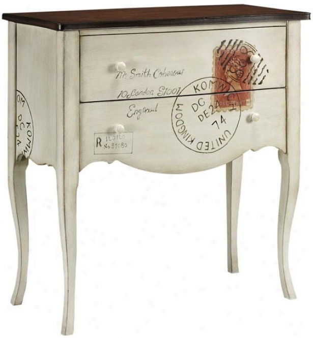 "hand-painted International Post Cabinet - 36""x34"", White"