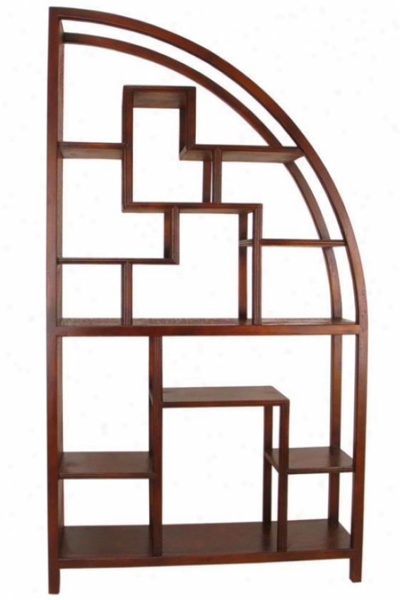 "hangchu Display Shelf - 72""hx40""w, Brown"