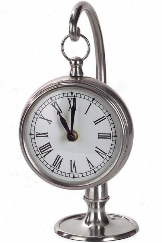 "hanging Clock With Stand - 9.75""h X 5""w, Gray"