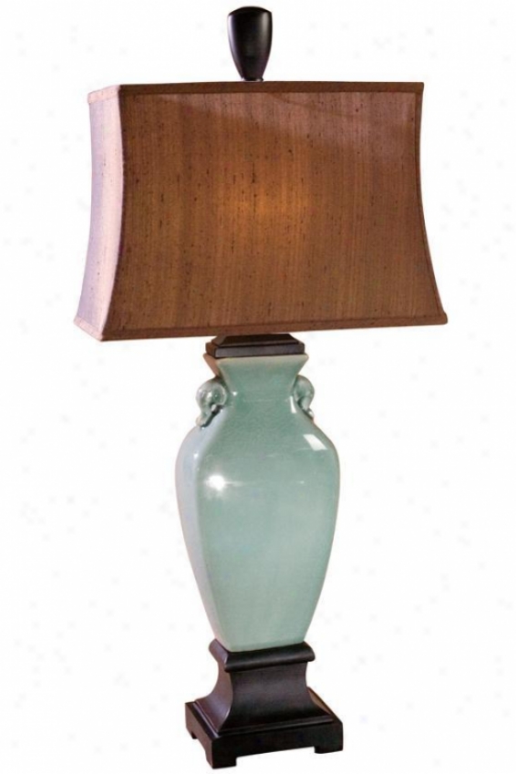 "hastin Table Lamp - 35""hx16""w, Turquoise"