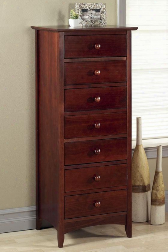 "hawthorne Seven-drawer Chest - 48.5""hx20""w, Crimson Red"