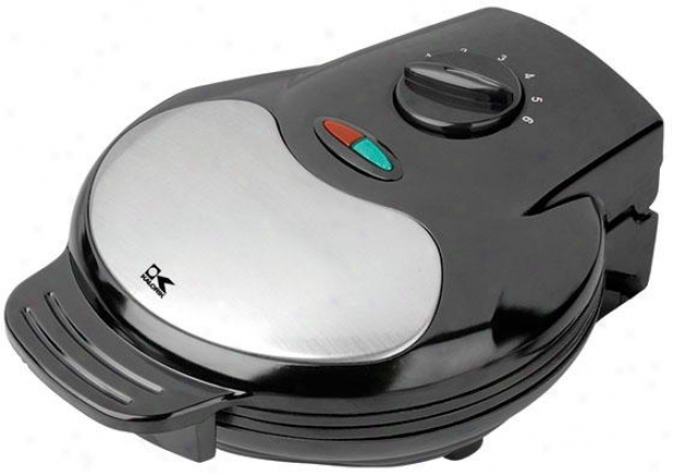 Heart Waffle Maker - 3.63hx9.5wx7.38, Black