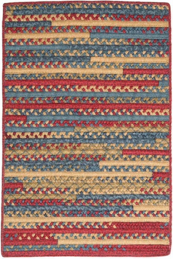 Hearth Rectangular Braided Area Rug - 3'x3' Square, Denim Blue