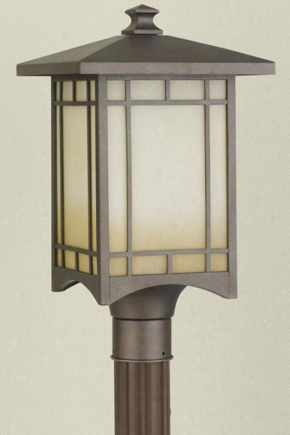 "heritage Outdoor Lamp Post - 19""h X 10.5""w, Bronze"