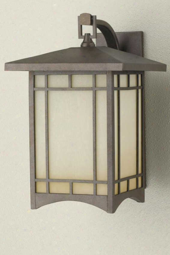 "heritage Outdoor Wal Lantern - 16.5""h X 10.5""w, Bronze"